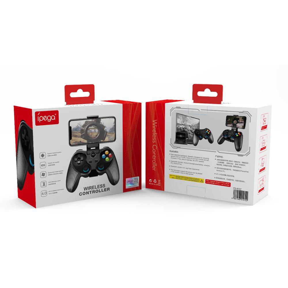 IPEGA PG-9157 Wireless Bluetooth Gamepad Controller Flexible Gaming Joystick with Phone Holder for Android iOS PC TV Box IPEGA PG-9157 Wireless Bluetooth Gamepad Controller Flexible Gaming Joystick with Phone Holder for Android iOS PC TV Box